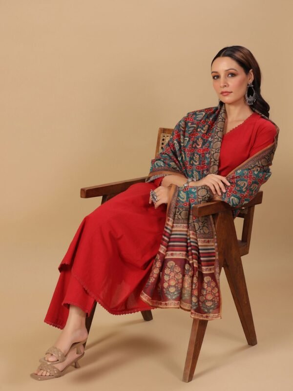 Red Long Kurti Dress